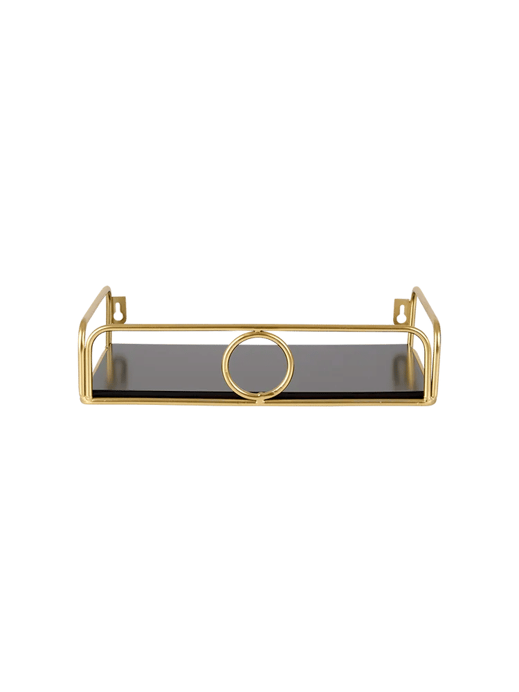 Stylish Black & Gold Wall Mounted Shelf (2)