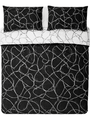 King Size Monochrome Abstract Duvet