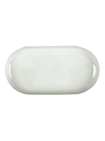44cm Large Grey Oval Ceramic Platter