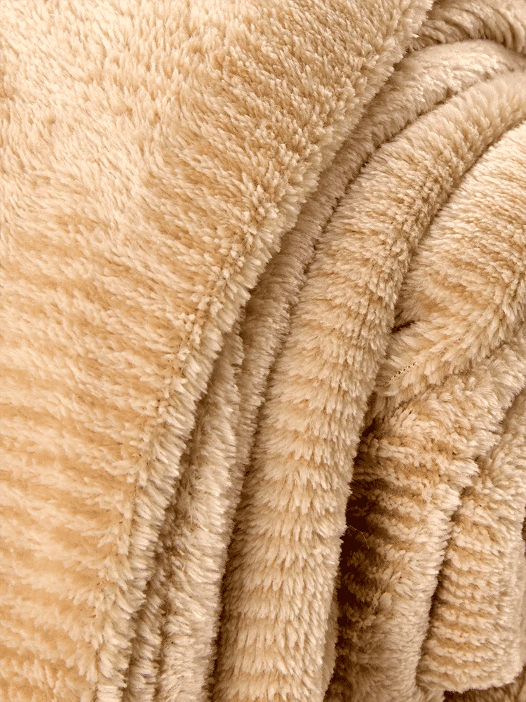 Double Taupe Flannel Blanket (1)