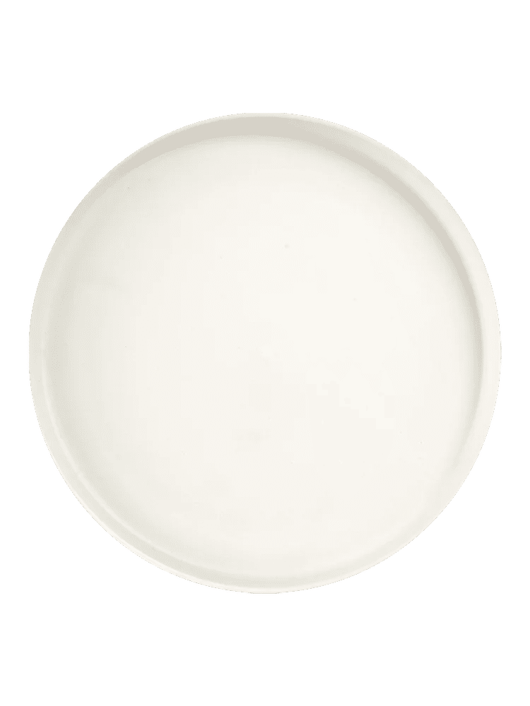 Round White Ceramic Dinner Plate