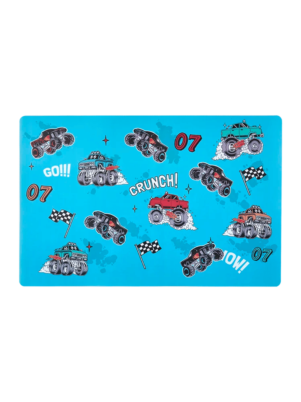 Monster Trucks and Heart Print Kids Placemat (1)