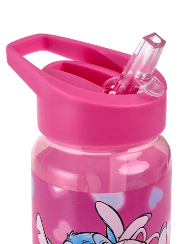 Pink Stitch Angel Character Water Bottle
