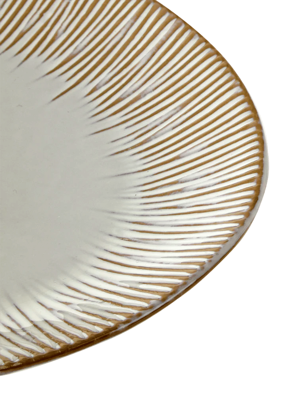 Oval Ceramic Ribbed Rim Platter 39 cm (1)