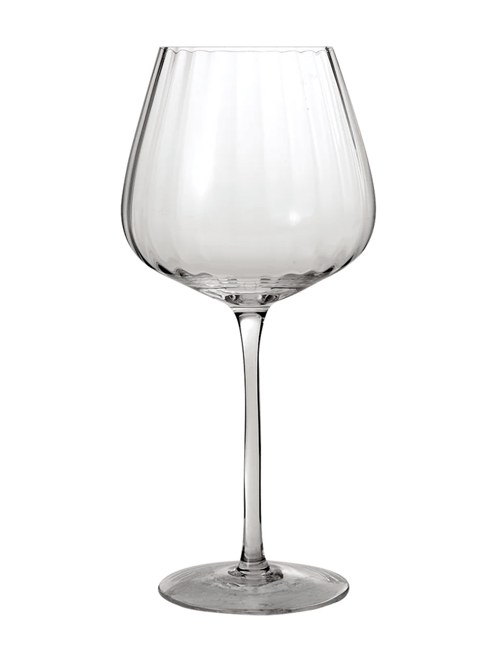 Ribbed Glass Wine Goblet 22.5cm (1)