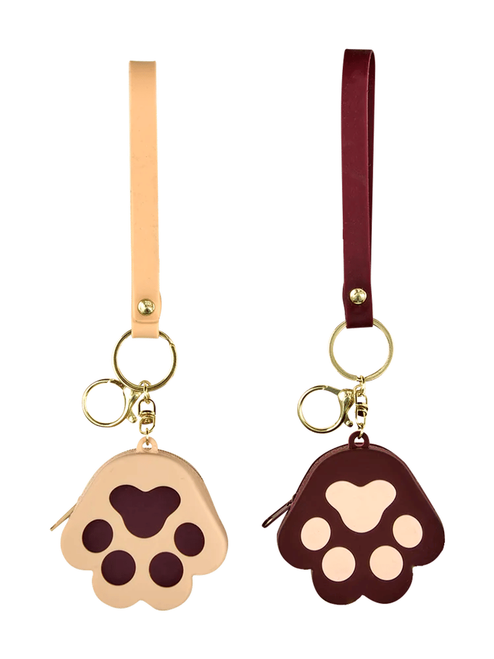 Silicone Paw Shape Pouch Keyring