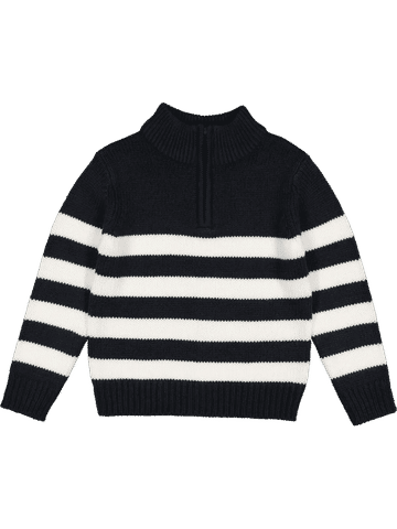 Striped Zip-Neck Knitwear