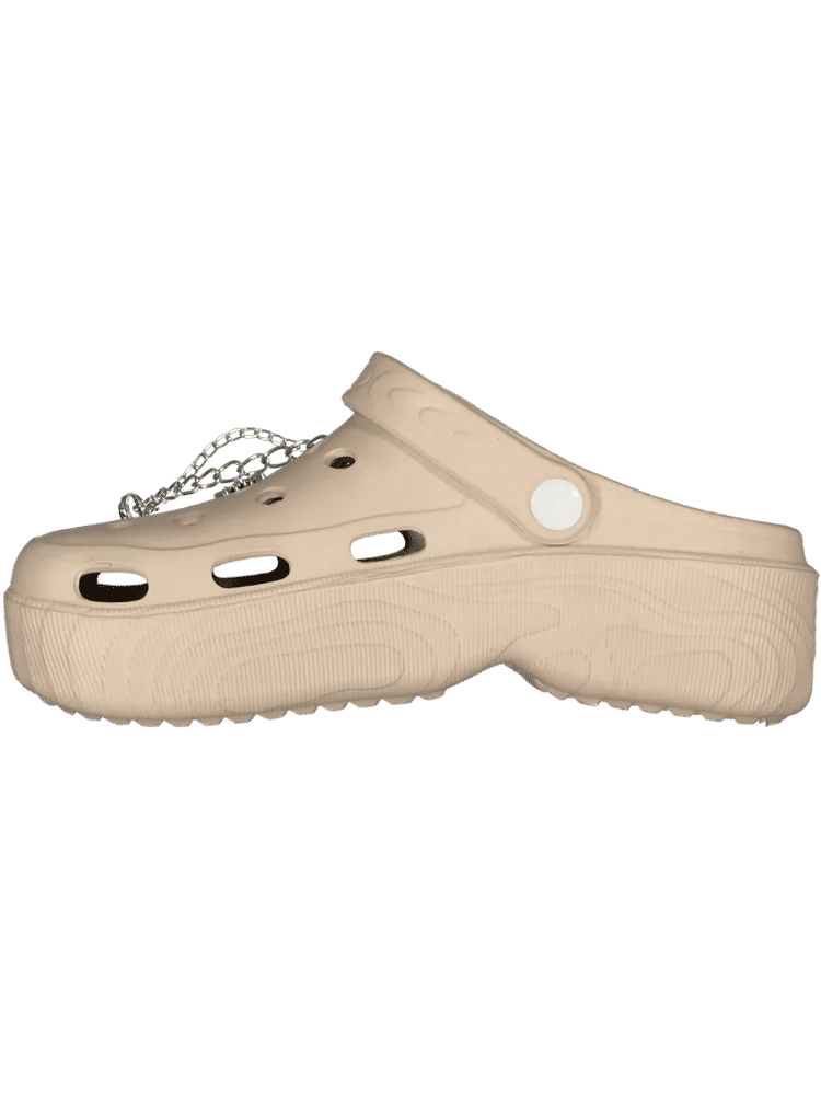 Decorated Natural Clog (2)