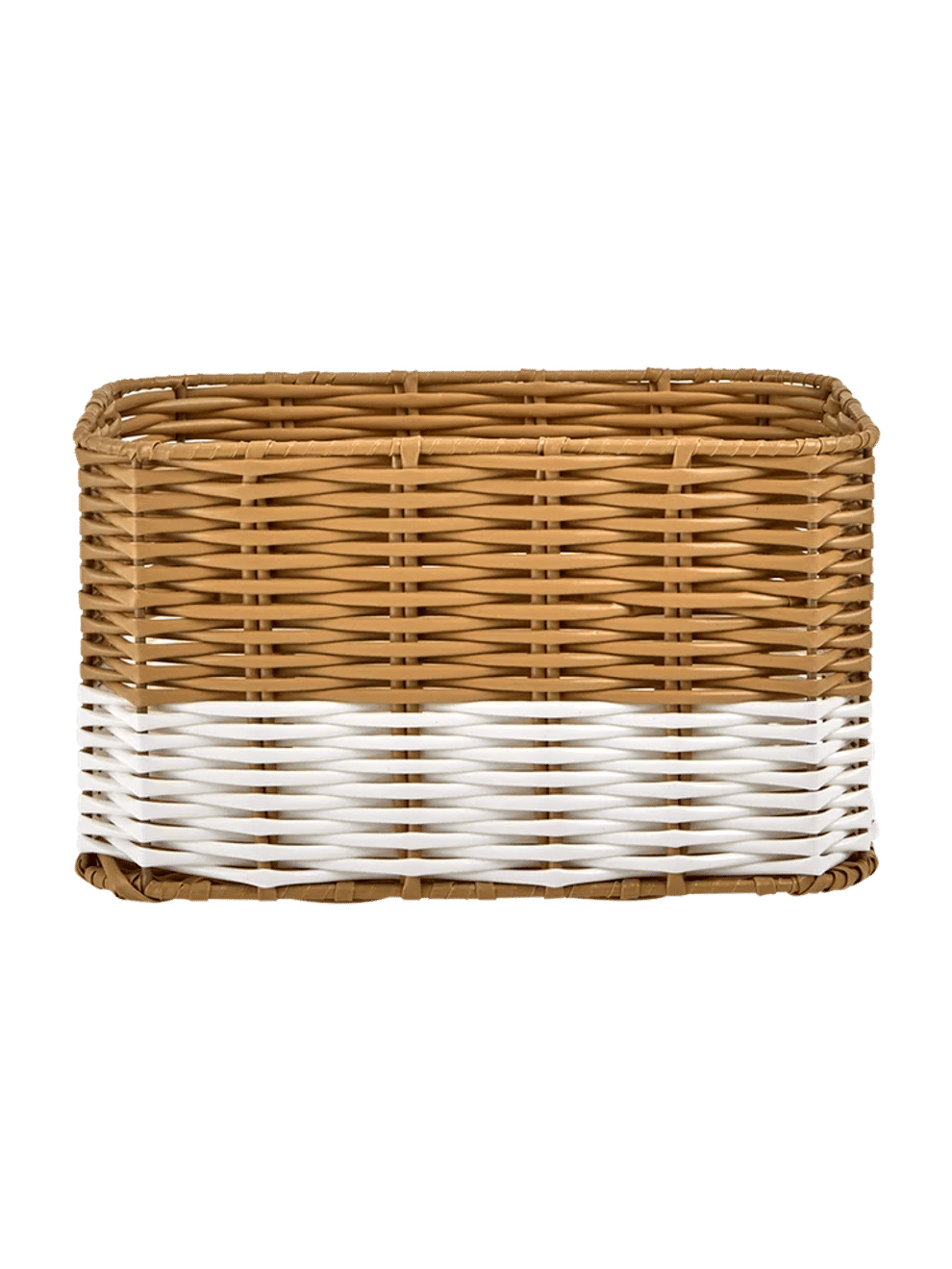 Two-Tone Single Woven Storage Basket (5)