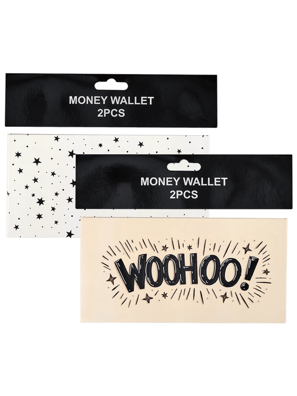 2-Piece Star Print Money Wallets