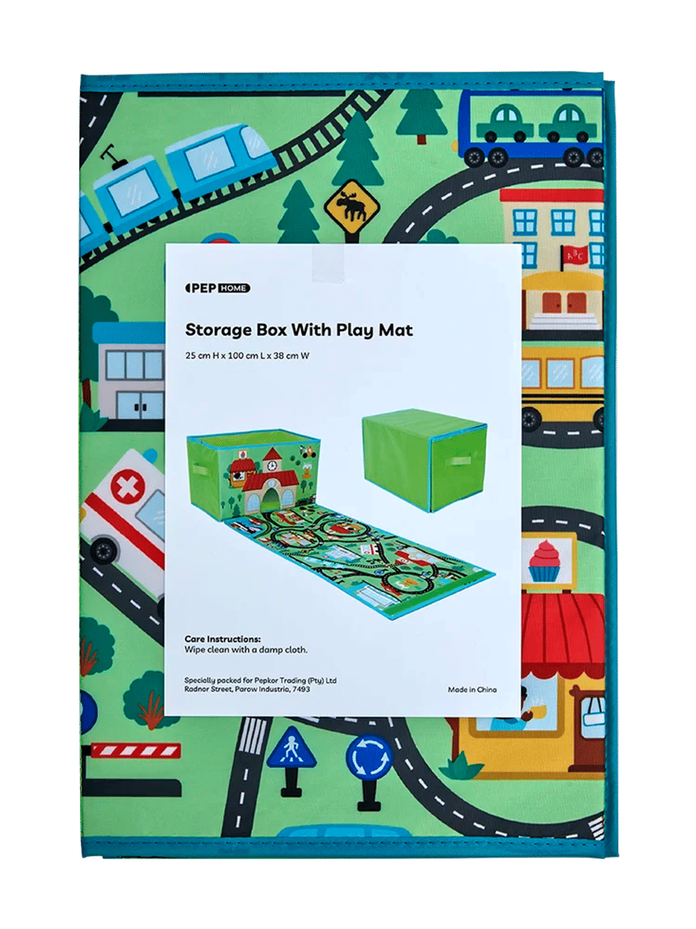 Green City Print Storage Box Playmat