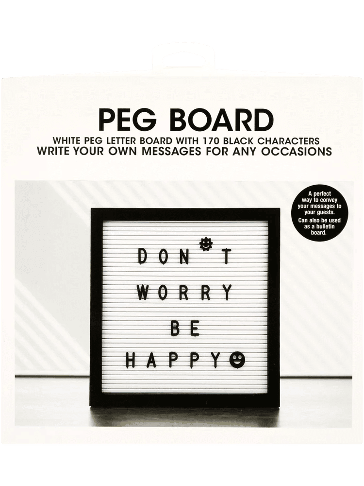 White Peg Letter Board 170 Characters