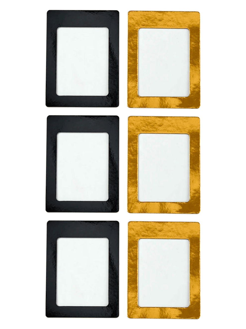 5-Piece Gold and Black Magnet Frames (1)