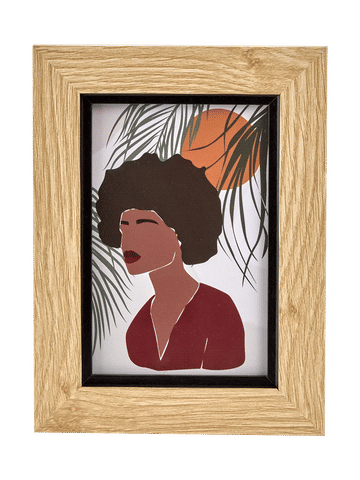 Oak Effect Abstract Portrait Picture Frame Small