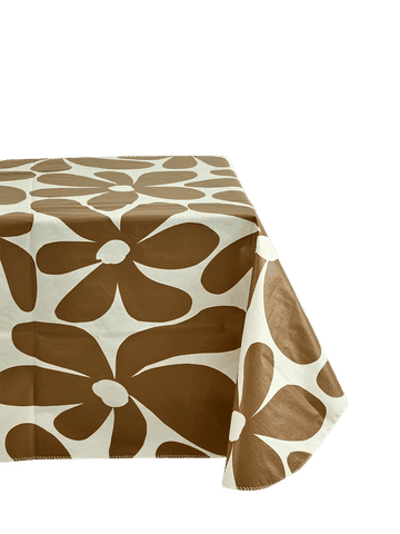 Floral Flannel Backed 130x180cm Tablecloth