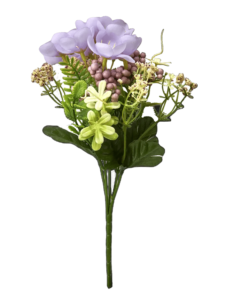Artificial Purple Mixed Flower Bunch