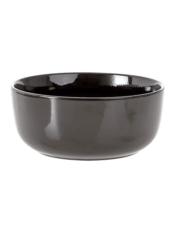 Glossy Dark Brown Ceramic Bowl 14cm