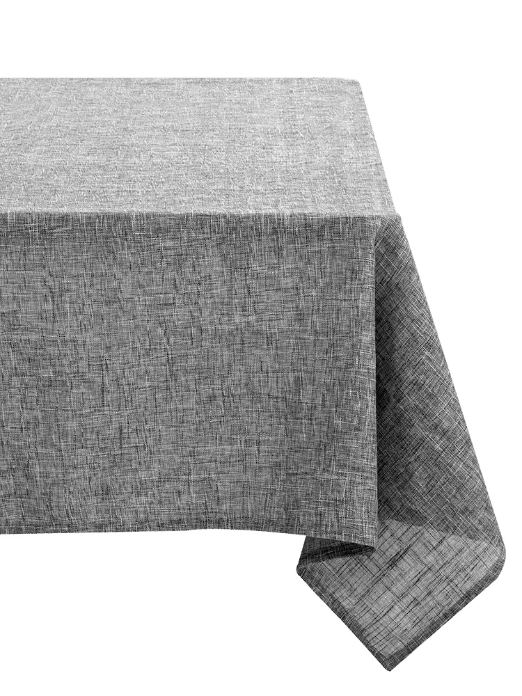 Plain Grey Textured Tablecloth