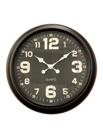 Black Quartz Analog Wall Clock