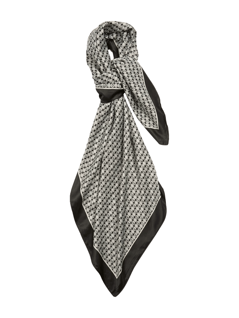 Monogram Print Square Scarf
