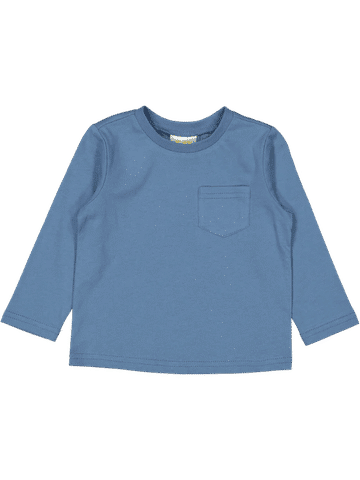 Blue Cotton Long Sleeve T-Shirt