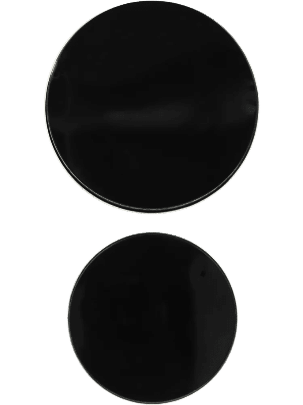 4 Piece Black Stove Plate Covers