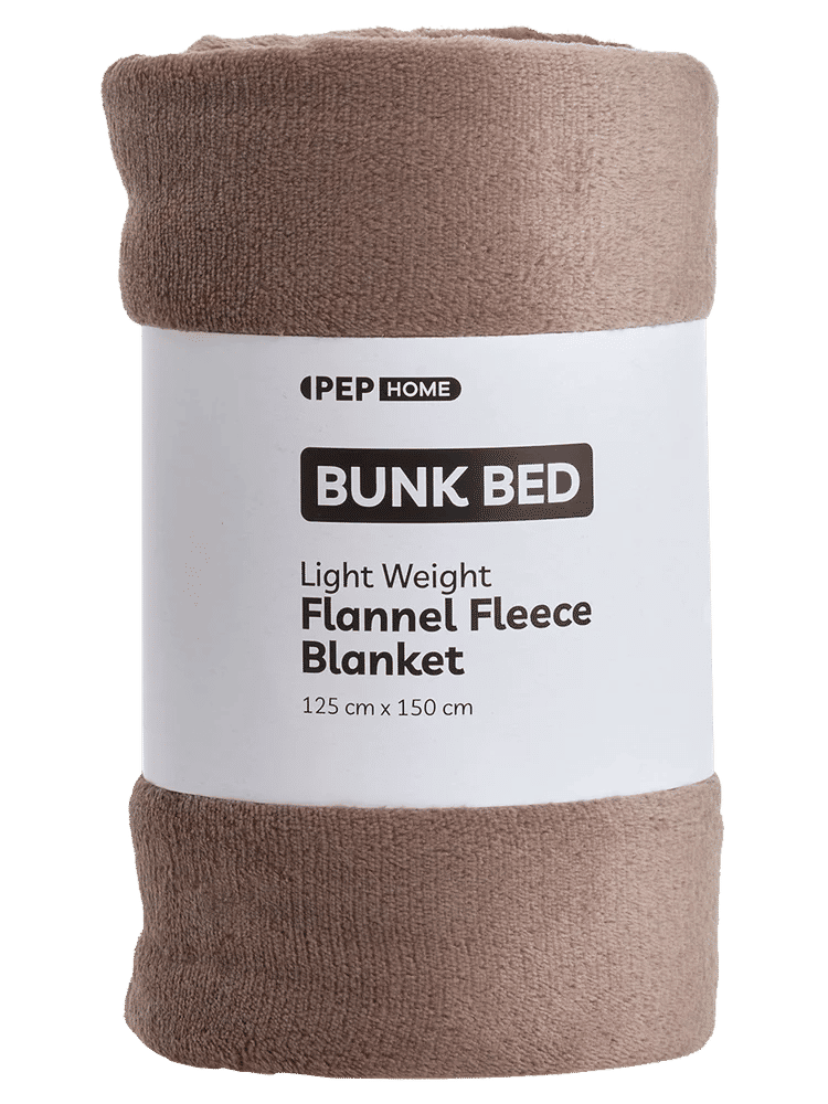 Lightweight Taupe Flannel Fleece Blanket