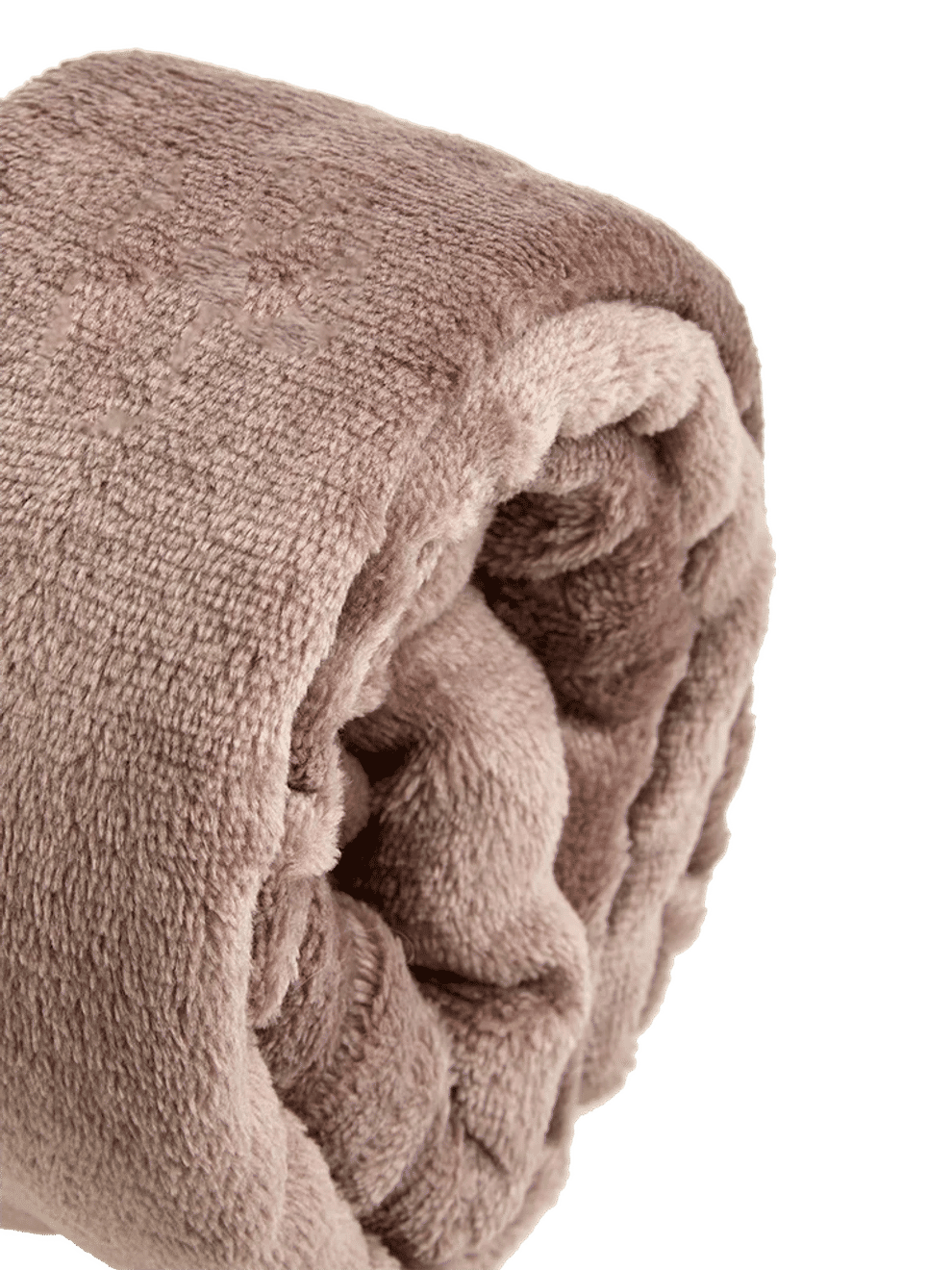 Three Quarter Lightweight Taupe Flannel Fleece Blanket (1)