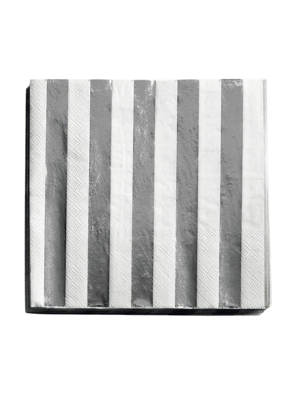 Silver and White Striped Serviettes