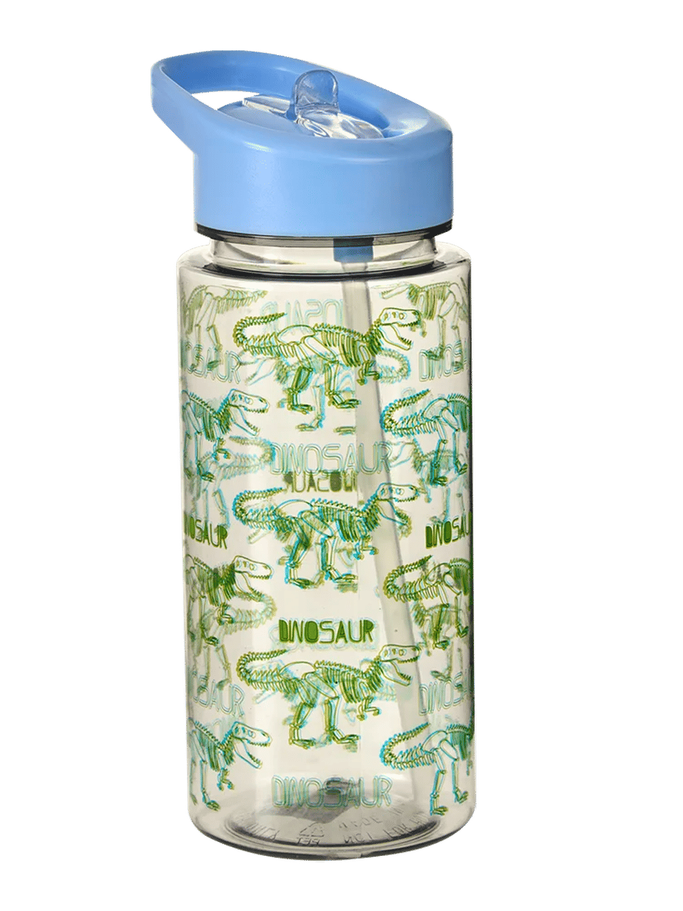Clear Dinosaur Print Water Bottle