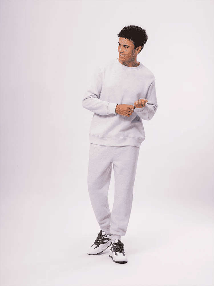 Grey Melange Joggers (4)