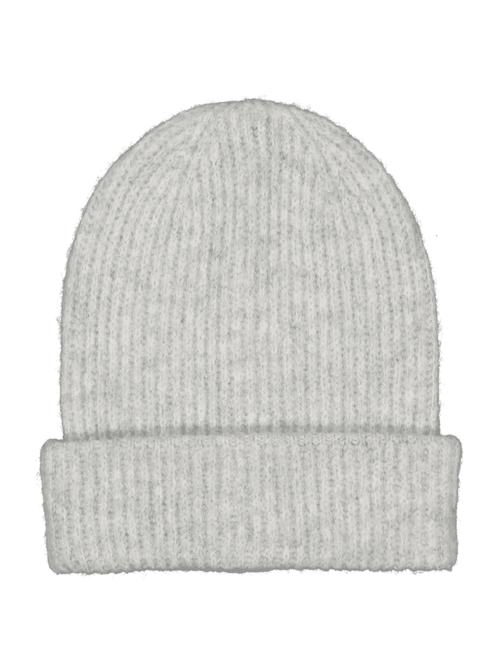 Ribbed Grey Knit Beanie