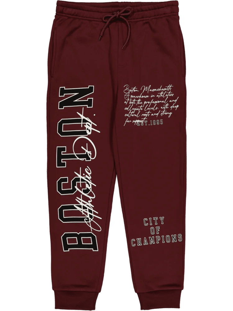 Burgundy Boston Athletic Joggers