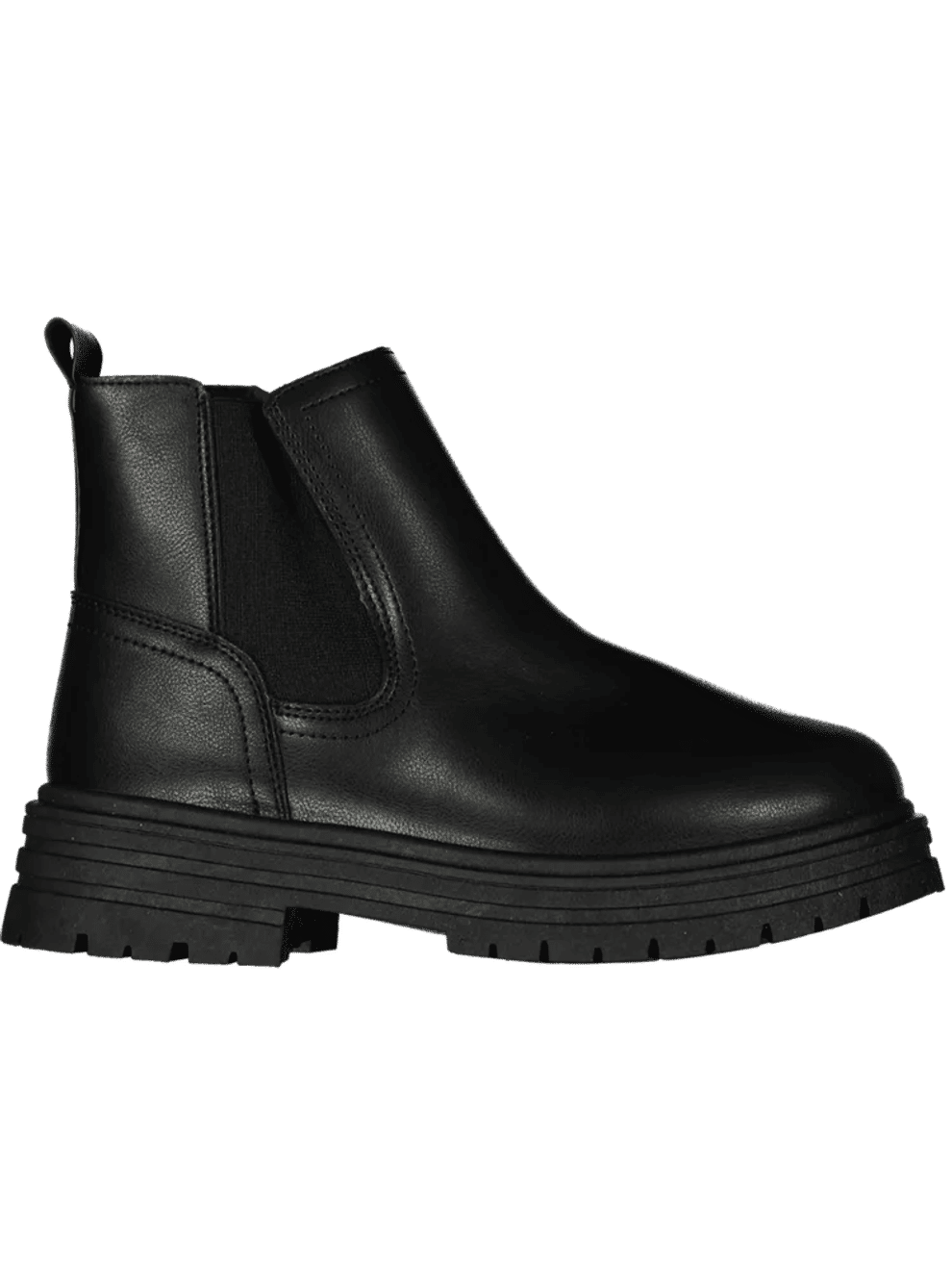 Black Chunky Sole Chelsea Boots