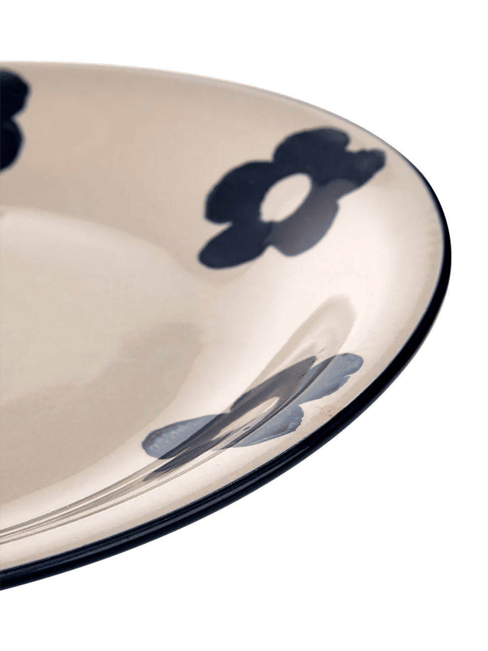 Cream and Navy Floral Dinner Plate (1)