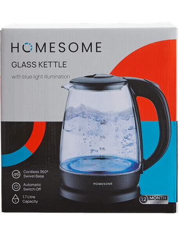 Homesome 1.7L Glass Kettle