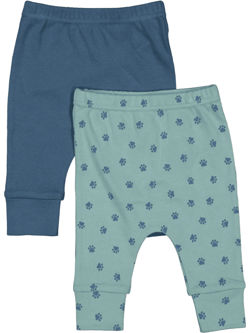 2 Pack Comfy Leggings Blue And Paw Print