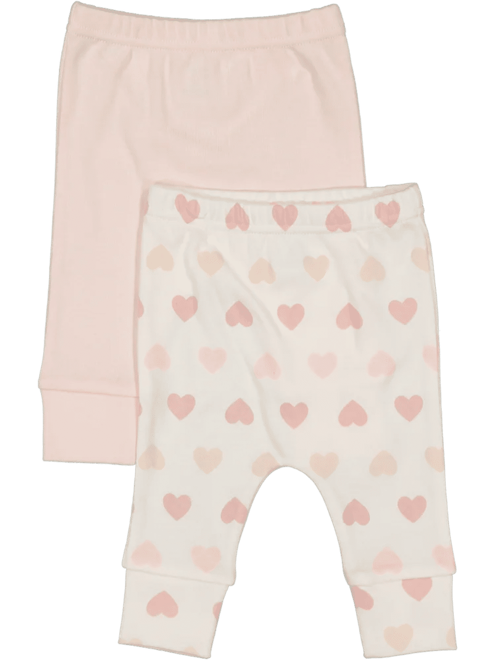 2-Pack Leggings Pink & Heart Print