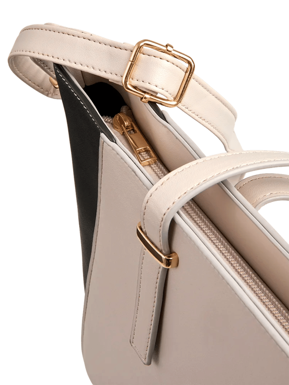 Cream Faux Leather Handbag (2)