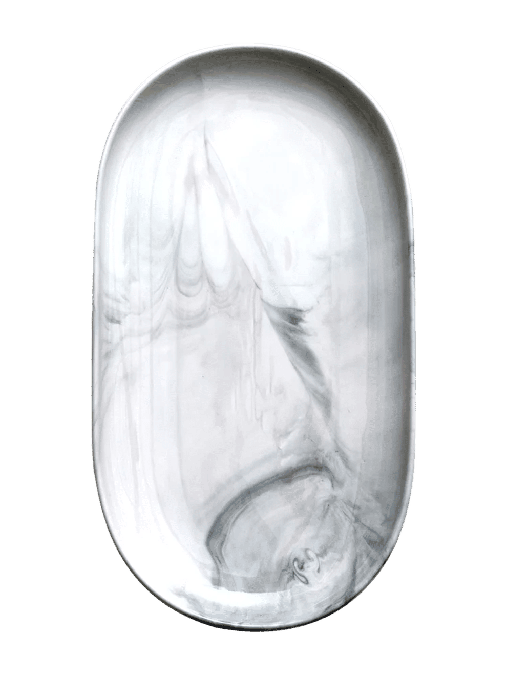 Oval Marble Effect Serving Platter 30cm