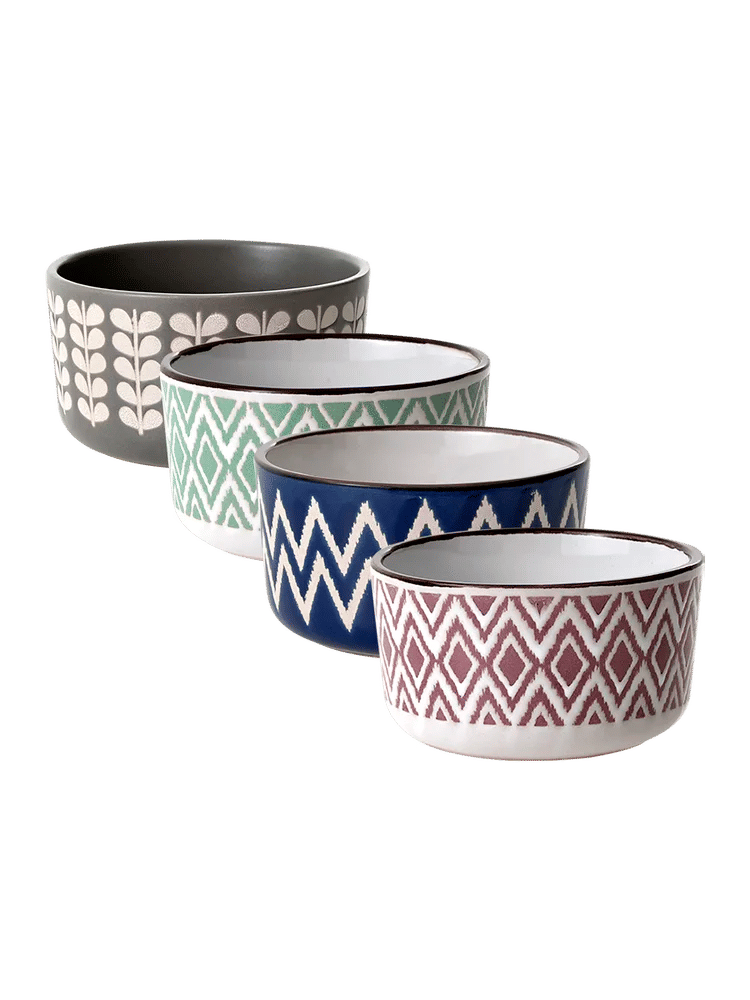 Patterned Ceramic Bowls 8.8cm