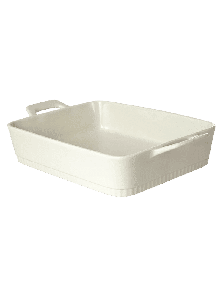Rectangular White Ceramic Oven Dish 43x23cm (1)