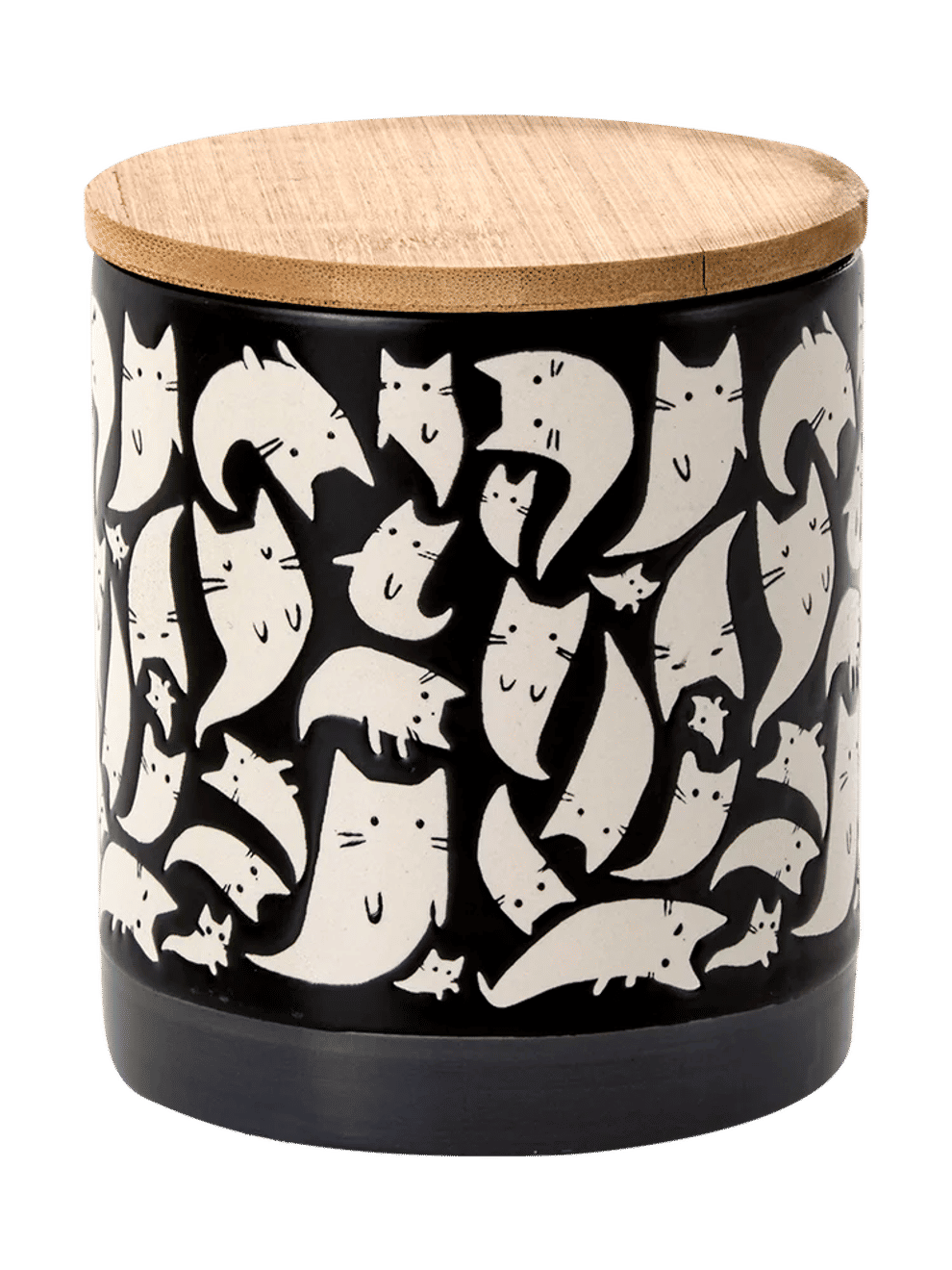 Ceramic Canister with Bamboo Lid 9.5cm (6)