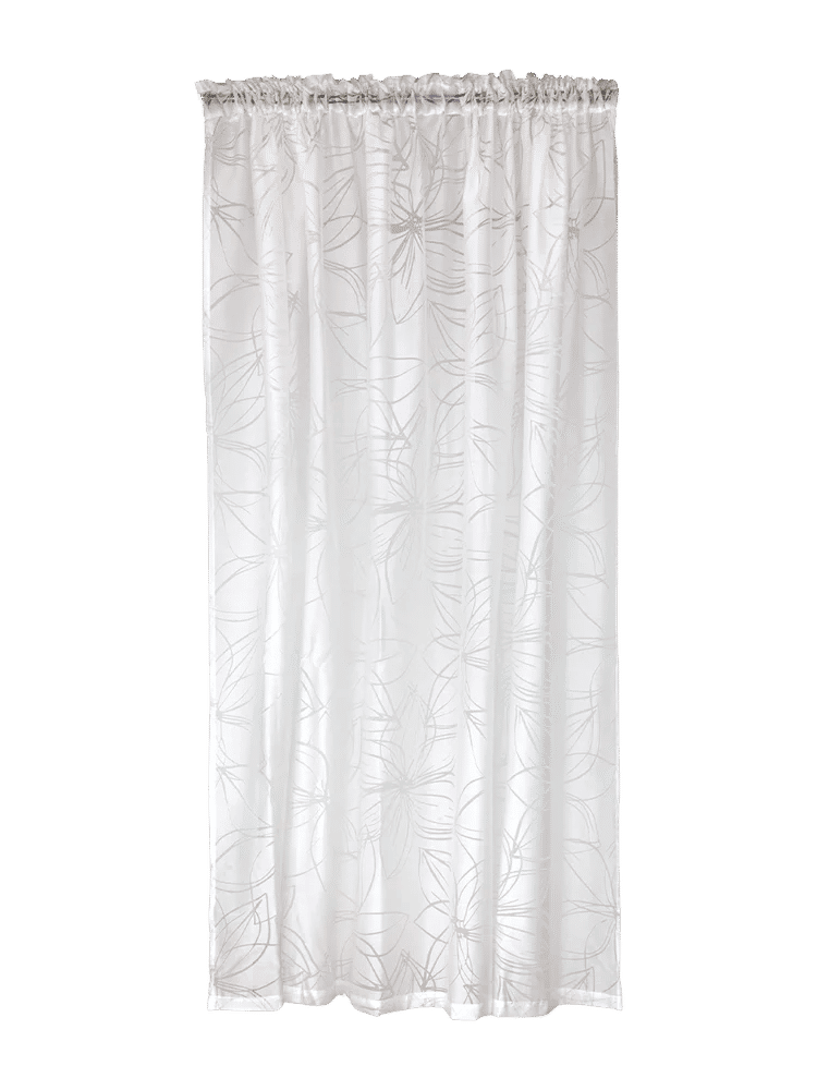 White Taped Unlined Sheer Curtain (1)