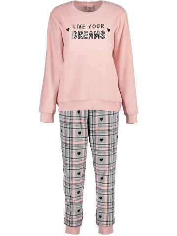 Slogan Fleece Pyjama Set