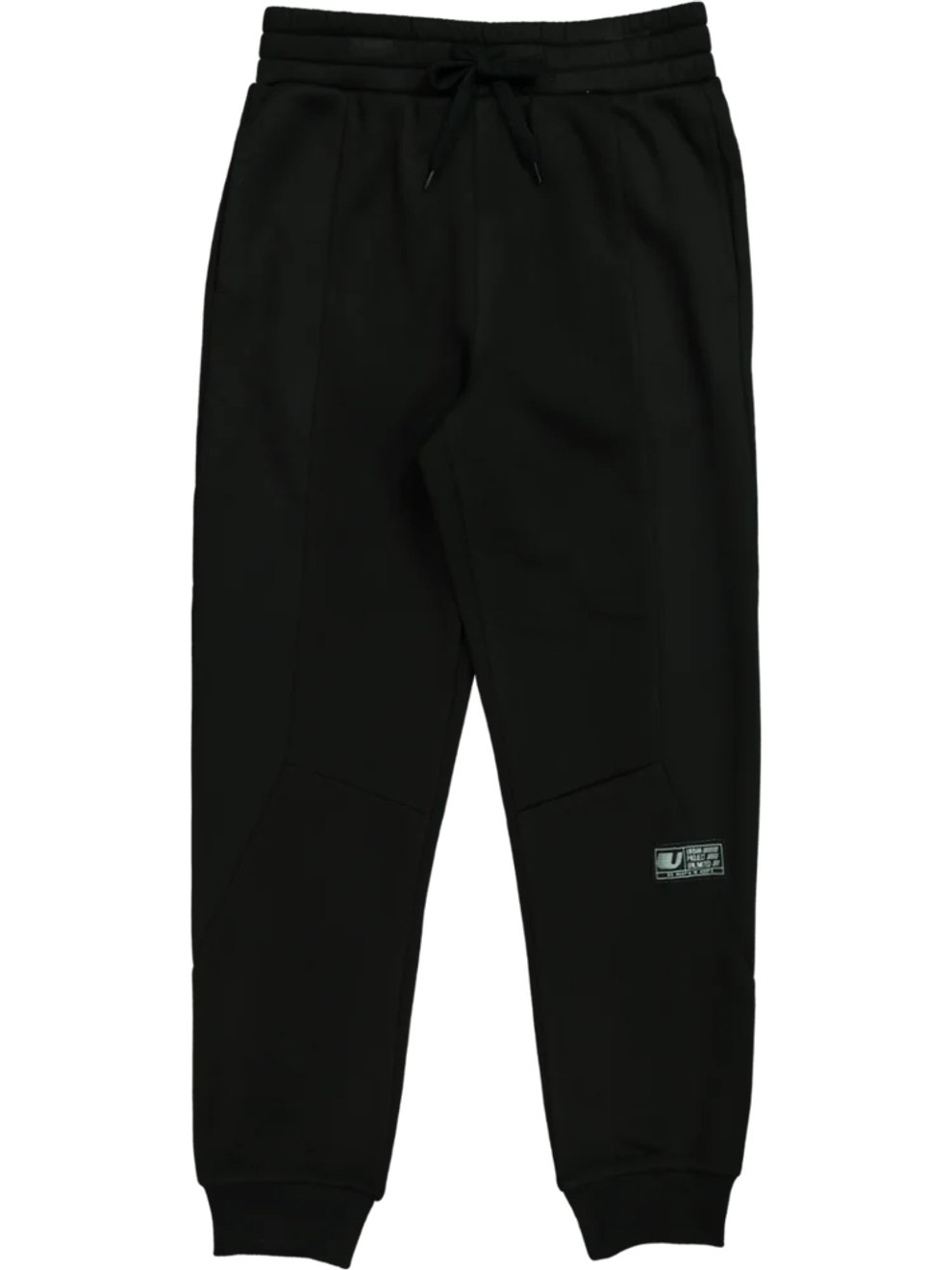 Panelled Black Joggers