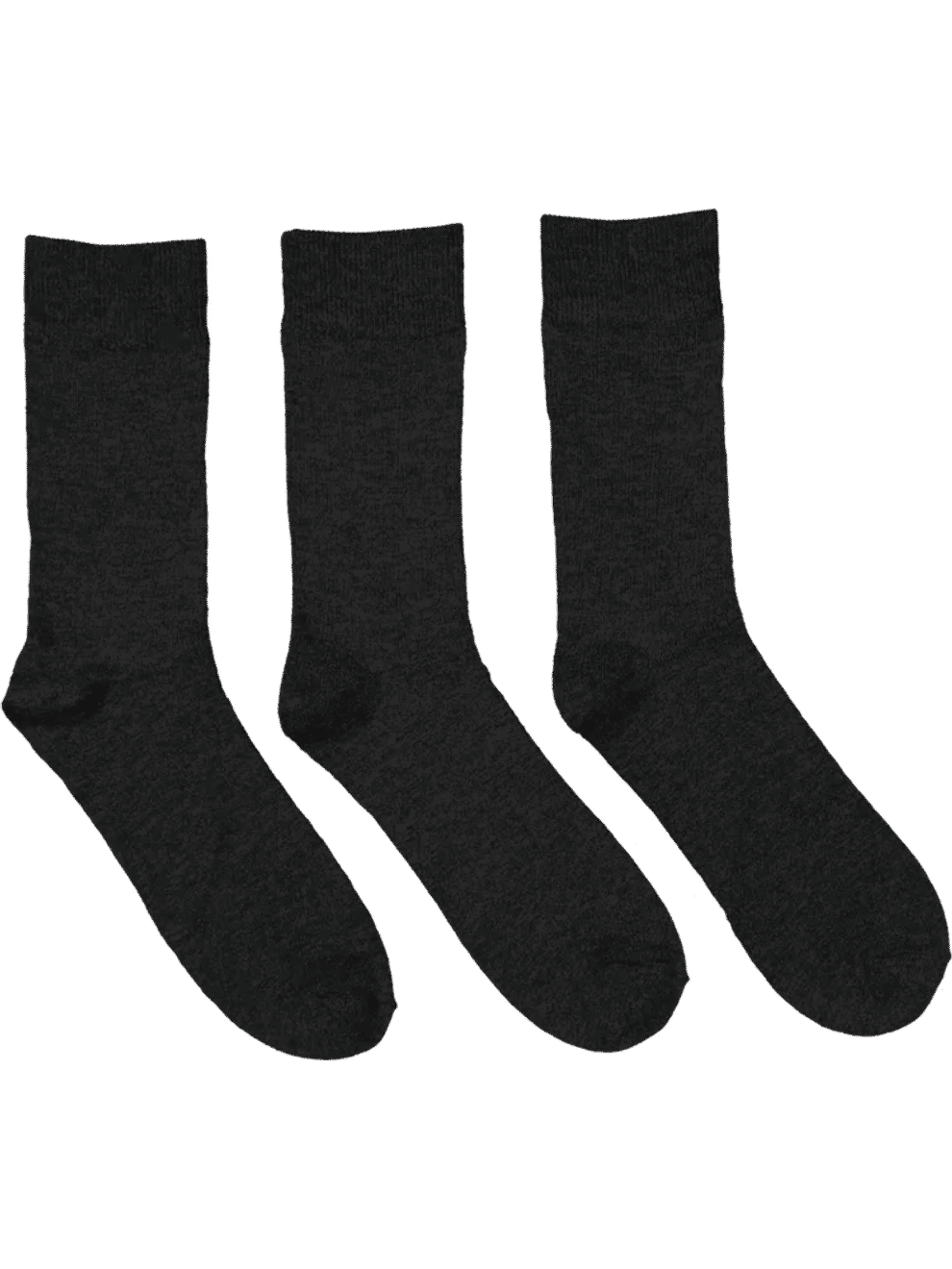 Charcoal Ribbed Socks 3-Pack