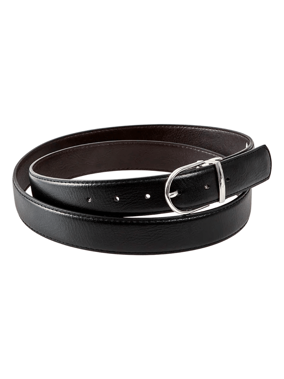 Classic Black Leather Look Belt (2)