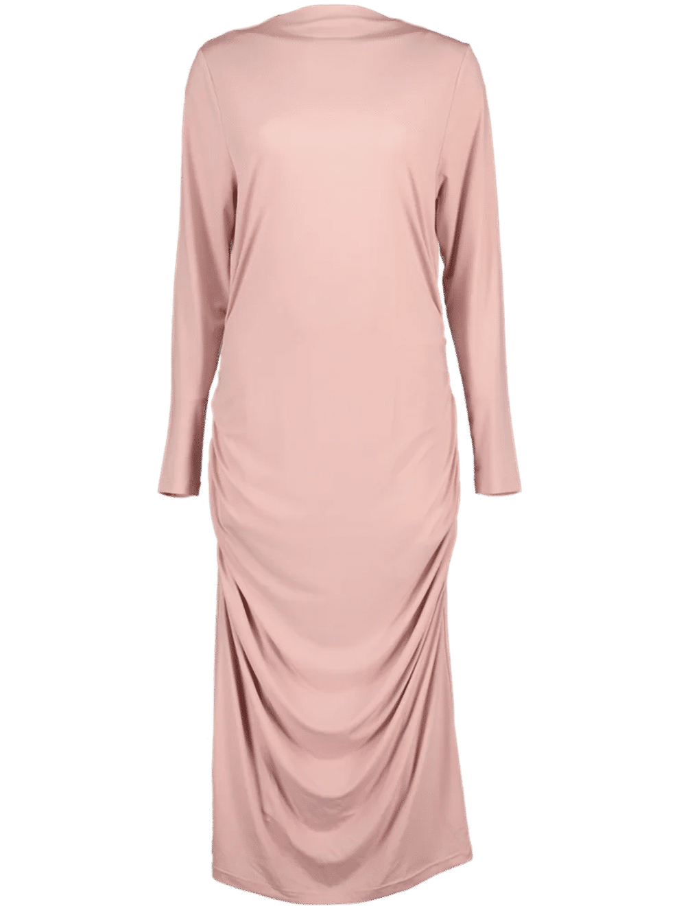 Pink Long Sleeve Ruched Midi Dress  PEP Online