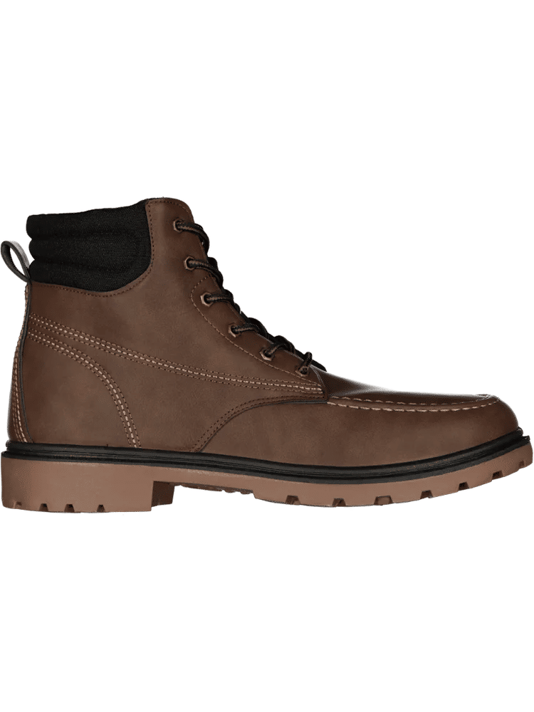 Brown Lace-Up Work Boot